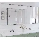 72" x 32" Filleted Corner Wall Mounted Mirror, Bathroom Mirror, Vanity Wall Mirror With Aluminum Frame