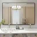 48" x 32" Lesamuel Wall Mounted Vanity Mirror w/ Aluminum Frame for Bedroom, Entryway, Living Room