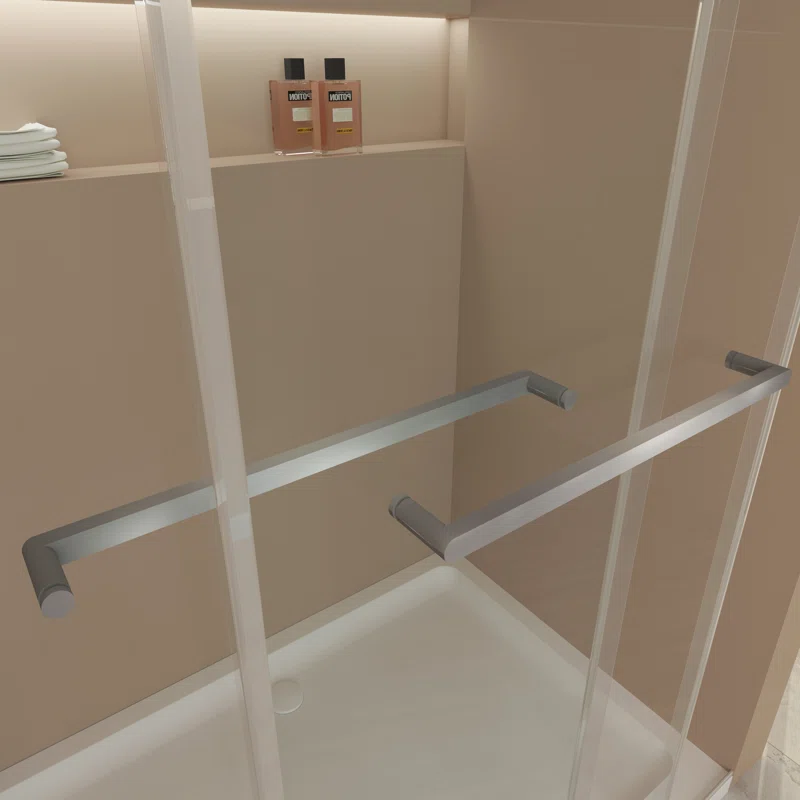 60" W x 79" in H Frameless Shower Door with Advanced Closing System