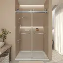 60" W x 79" in H Frameless Shower Door with Advanced Closing System