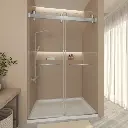 60" W x 79" in H Frameless Shower Door with Advanced Closing System