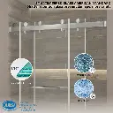 73" W x 79" H Double Sliding Door Shower Door With Closing System