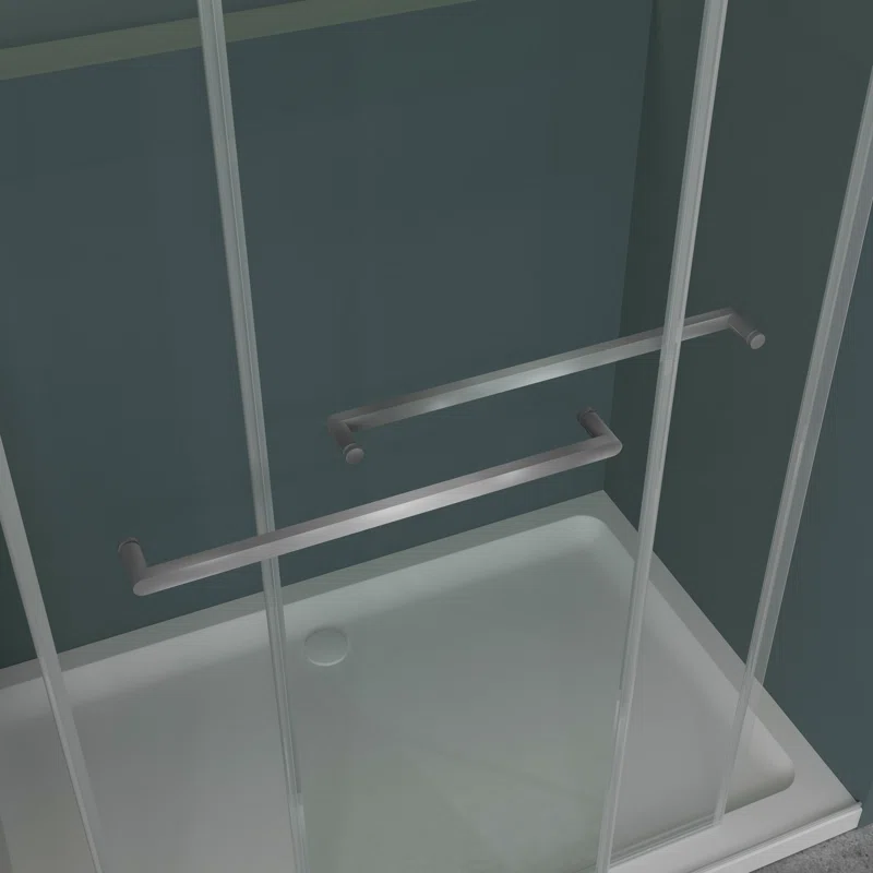 60" W x 79" in H Frameless Shower Door with Advanced Closing System