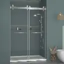 60" W x 79" in H Frameless Shower Door with Advanced Closing System