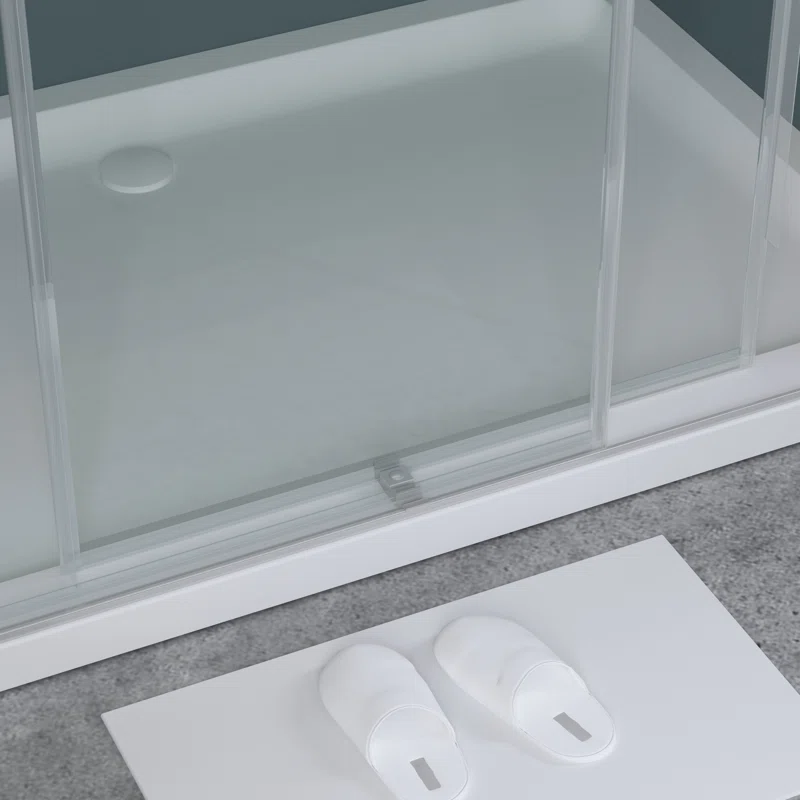 60" W x 79" in H Frameless Shower Door with Advanced Closing System