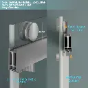 60" W x 79" in H Frameless Shower Door with Advanced Closing System