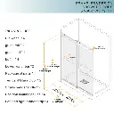 60" W x 79" in H Frameless Shower Door with Advanced Closing System
