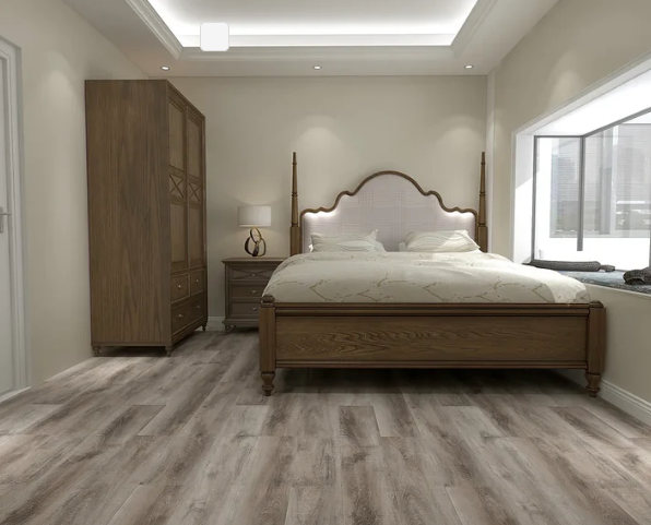 TYA-8803 Farmhouse Pecan-Tyann 6MM SPC Flooring | 7"x48" Planks, Embossed Texture, 20Mil Wear Layer, Urethane Finish, Valinge 2G Locking, 15-35 Year Warranty, 40 Lbs/Box,100% Waterproof