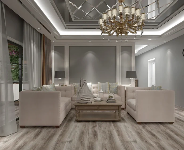 TYA-8803 Farmhouse Pecan-Tyann 6MM SPC Flooring | 7"x48" Planks, Embossed Texture, 20Mil Wear Layer, Urethane Finish, Valinge 2G Locking, 15-35 Year Warranty, 40 Lbs/Box,100% Waterproof