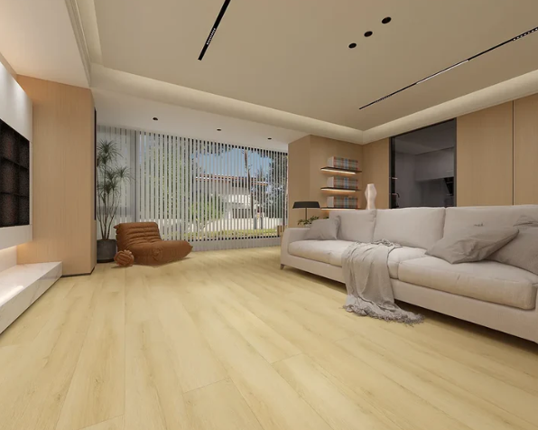 TYAS-409 Sahara Beige-Tyann 6MM SPC Flooring | 7"x48" Planks, Embossed Texture, 20Mil Wear Layer, Urethane Finish, Valinge 2G Locking, 15-35 Year Warranty, 40 Lbs/Box,100% Waterproof