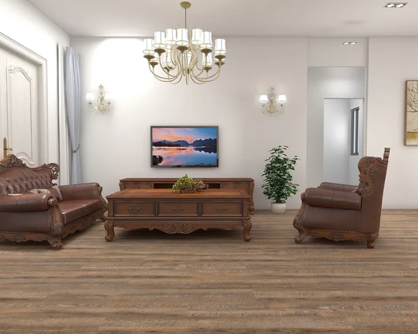 TYA-8804 Sunset Oaks-Tyann 6MM SPC Flooring | 7"x48" Planks, Embossed Texture, 20Mil Wear Layer, Urethane Finish, Valinge 2G Locking, 15-35 Year Warranty, 40 Lbs/Box,100% Waterproof
