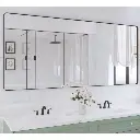 72" x 32" Black Vanity Wall Mirror With Metal Frame