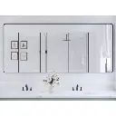 72" x 32" Black Vanity Wall Mirror With Metal Frame