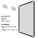 72" x 32" Black Vanity Wall Mirror With Metal Frame