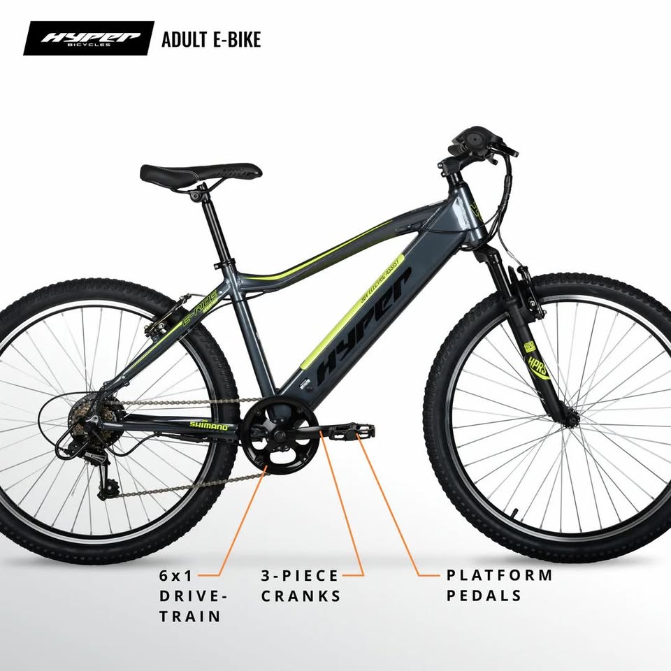26in Hyper E-Ride Mountain MTB-FS E-Bike