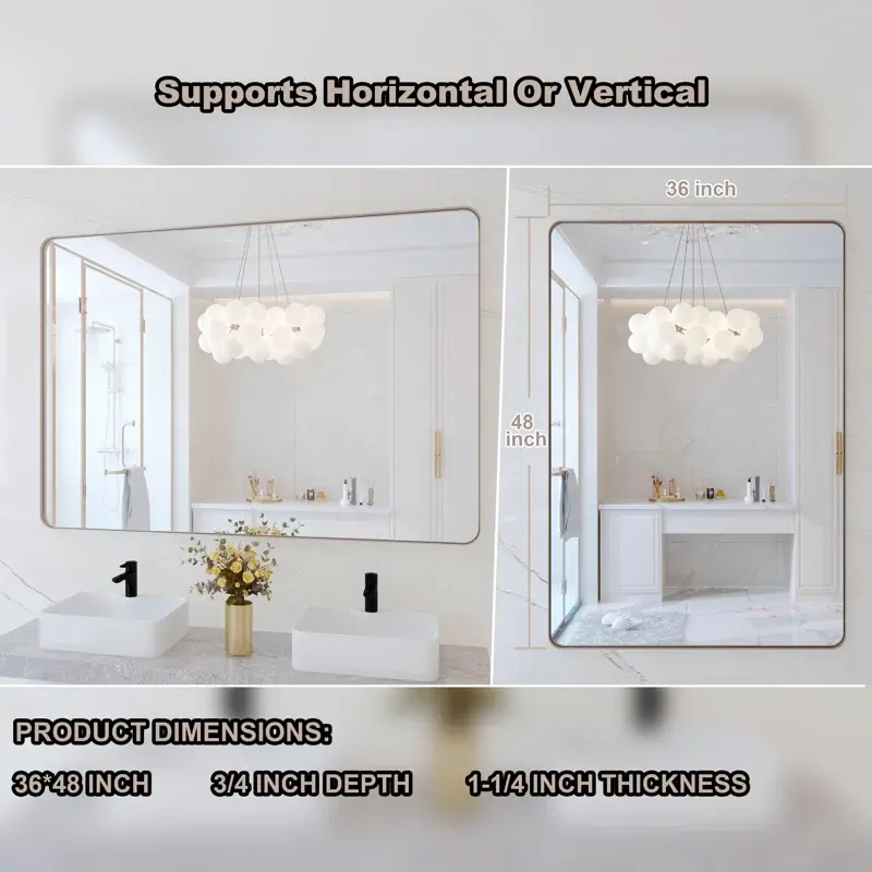 Filleted+Corner+Wall+Mounted+Mirror,+Bathroom+Mirror,+Vanity+Wall+Mirror+With+Aluminum+Frame,+36_+x+48_,+Brushed+Nickel (2).webp