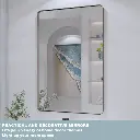 24" x 36"  Filleted Corner Wall Mounted Mirror, Bathroom Mirror, Vanity Wall Mirror With Aluminum Frame