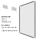55" x 30" Filleted Corner Wall Mounted Mirror, Bathroom Mirror, Vanity Wall Mirror With Aluminum Frame