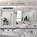 72" x 40" Filleted Corner Wall Mounted Mirror, Bathroom Mirror, Vanity Wall Mirror With Aluminum Frame