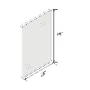 24" x 36" Filleted Corner Wall Mounted Mirror, Bathroom Mirror, Vanity Wall Mirror With Aluminum Frame