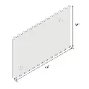 60" x 36" Filleted Corner Wall Mounted Mirror, Bathroom Mirror, Vanity Wall Mirror With Aluminum Frame