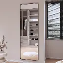 60" x 36" Filleted Corner Wall Mounted Mirror, Bathroom Mirror, Vanity Wall Mirror With Aluminum Frame