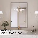 24" x 36" Lesamuel Wall Mounted Vanity Mirror w/ Aluminum Frame for Bedroom, Entryway, Living Room