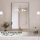 24" x 36" Lesamuel Wall Mounted Vanity Mirror w/ Aluminum Frame for Bedroom, Entryway, Living Room