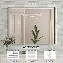 40" x 32" Lesamuel Wall Mounted Vanity Mirror w/ Aluminum Frame for Bedroom, Entryway, Living Room