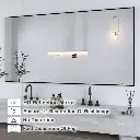55" x 30" Lesamuel Wall Mounted Vanity Mirror w/ Aluminum Frame for Bedroom, Entryway, Living Room