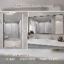 60" x 28" Lesamuel Wall Mounted Vanity Mirror w/ Aluminum Frame for Bedroom, Entryway, Living Room