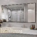 60" x 28" Lesamuel Wall Mounted Vanity Mirror w/ Aluminum Frame for Bedroom, Entryway, Living Room