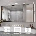 60" x 28" Lesamuel Wall Mounted Vanity Mirror w/ Aluminum Frame for Bedroom, Entryway, Living Room