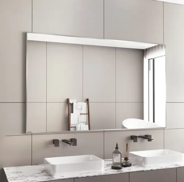 22" x 30" Silver Vanity Wall Mirror With Aluminum Frame,Bathroom Mirror