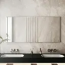60" x 28"Silver Vanity Wall Mirror With Aluminum Frame,Bathroom Mirror