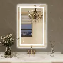 36" x 24" Tempered Glass,Frameless, Anti-Fog, Dimmable, Backlit + Front Lit LED Vanity Mirror 