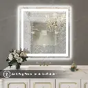 36" x 36" Tempered Glass,Frameless, Anti-Fog, Dimmable, Backlit + Front Lit LED Vanity Mirror 