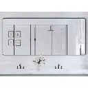 72" x 32" Black Filleted Corner Wall Mounted Mirror, Bathroom Mirror, Vanity Wall Mirror With Metal Frame 