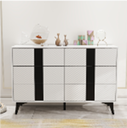 White blister six-drawers dresser cabinet 